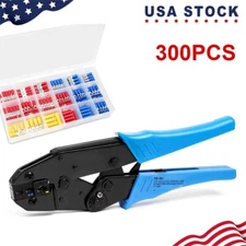 Crimping Tool for Heat Shrink Connectors with 300pcs Wire Connectors Kit
