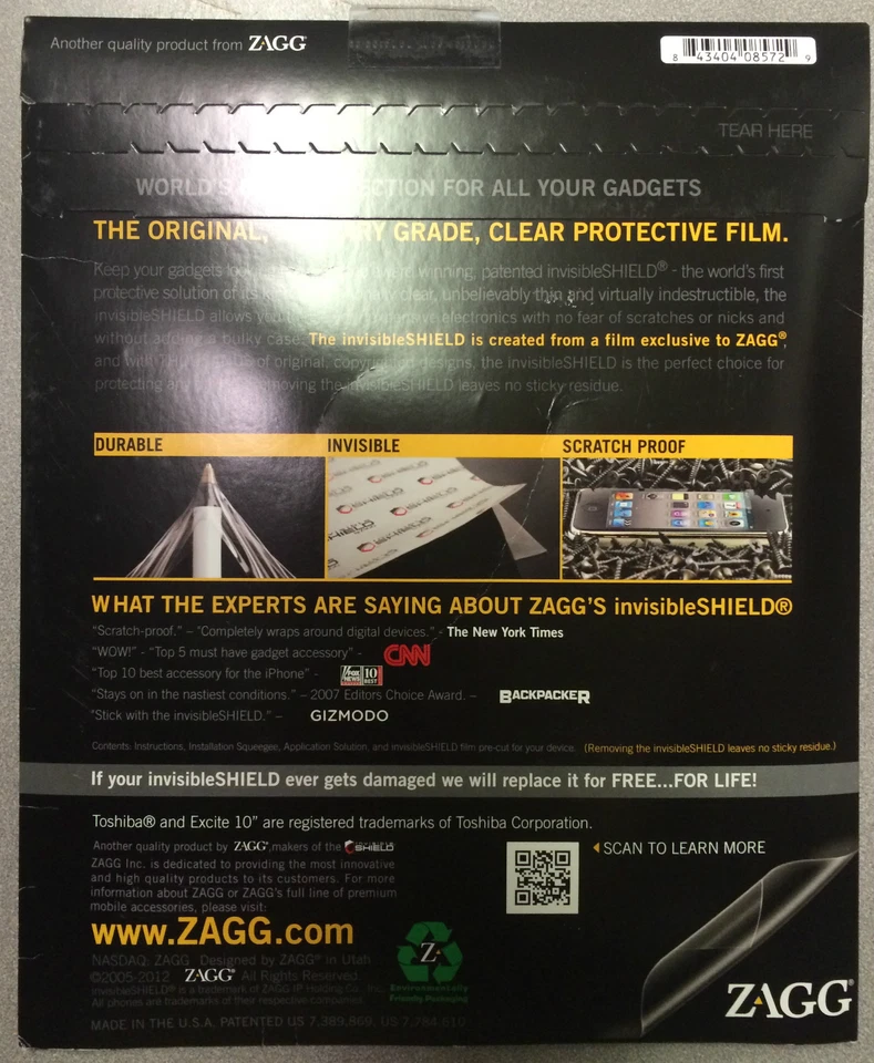 Invisible Shield for TOSHIBA EXCITE 10" - Image 3 of 3