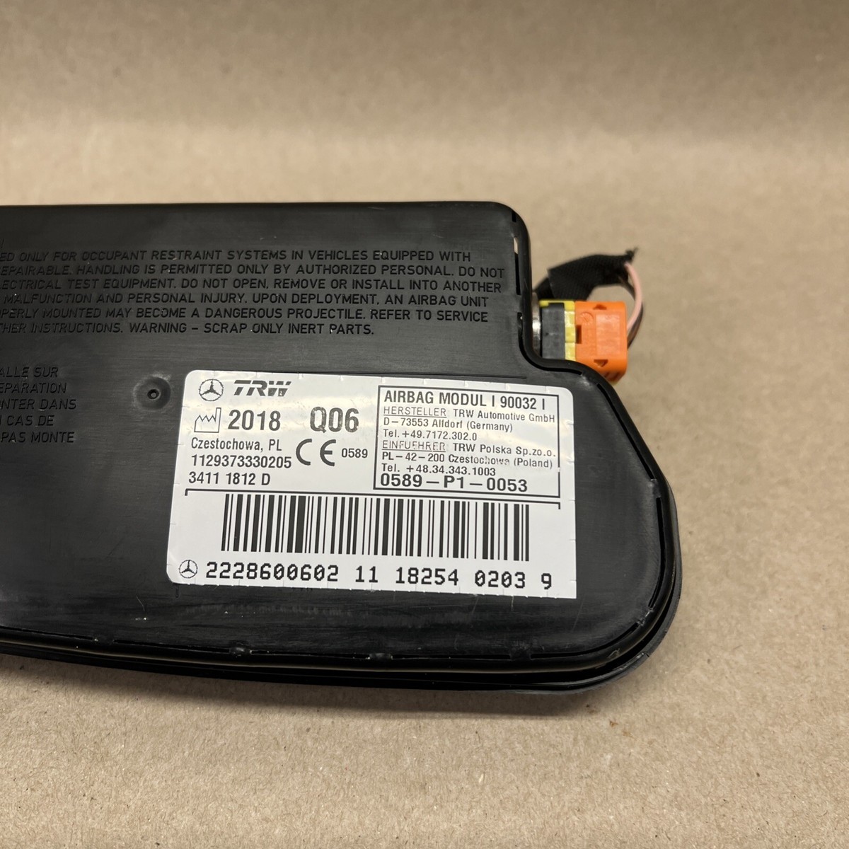 メル75802 2016-2020 MERCEDES BENZ METRIS LEFT & RIGHT SEAT BAGS 2228600602