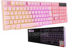 Orzly Pink Hornet RX250-K Keyboard, Cute  Stylish, Backlight, Built For Gaming 