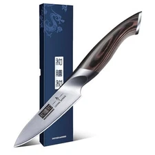 3.75 inch Paring Knife, Japanese AUS-10 High Carbon Stainless Steel Small Kit...