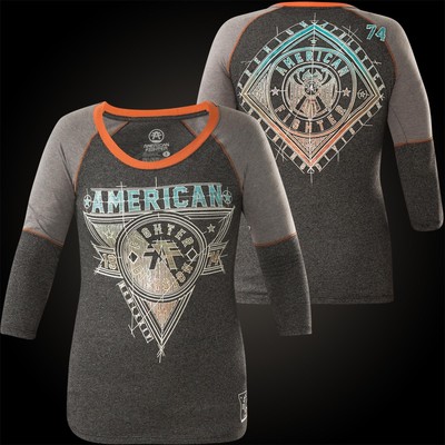 AMERICAN FIGHTER Affliction Damen Pullover Siena Heights 3/4 Raglan