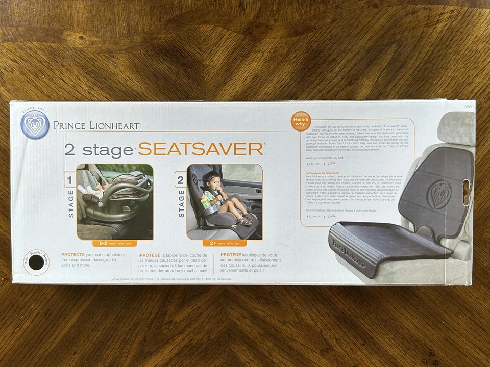 Protector de asiento de coche Prince Lionheart 2 etapas - negro Foto 2 de 2