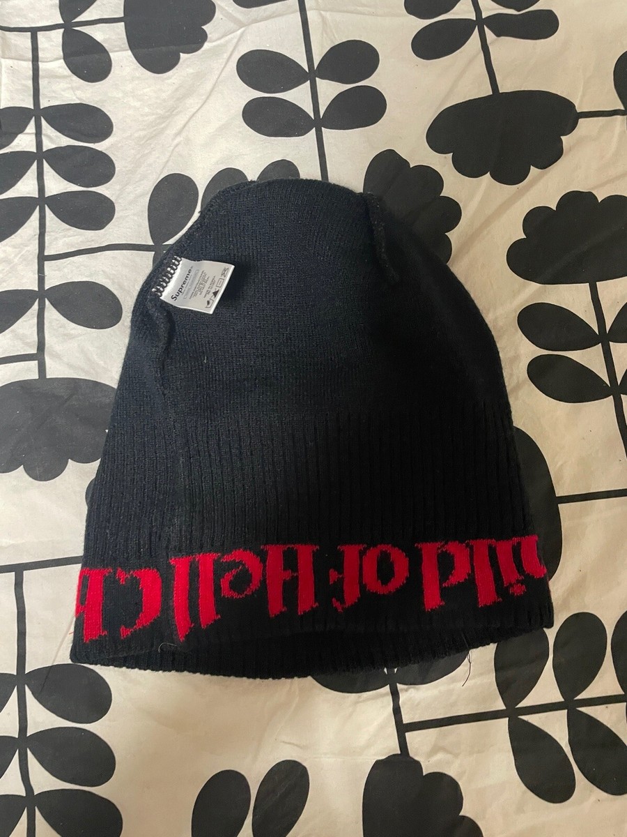 SUPREME CHILD OF HELL BEANIE Black | eBay