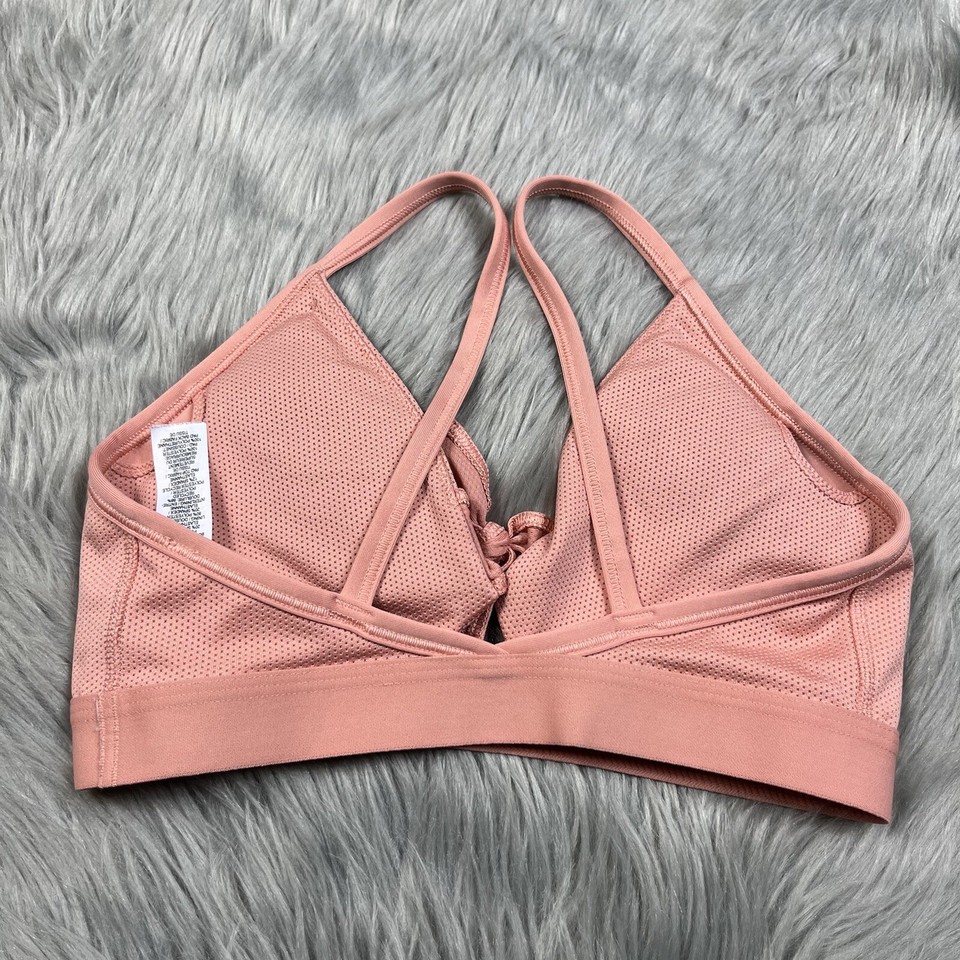 Nike Womens Light Support Tie Front Sports Bra Pink Size Small eBay