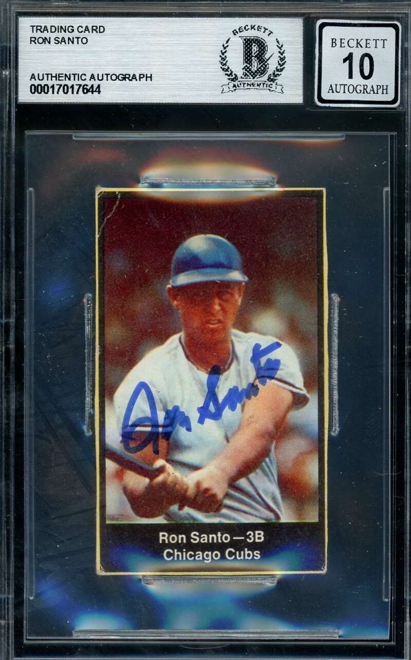 Ron Santo Gem Mint 10 Beckett BAS Signed 1969 Nabisco Team Flakes Autograph