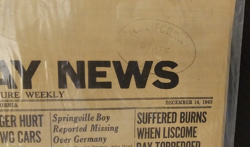 Rare Lindsay Tulare County Paper 1943 California The Tuesday News - Picture 4 of 5