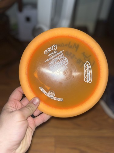 Innova Blizzard Boss 148g Orange Silver Foil Distance Driver Golf Disc - Picture 2 of 3