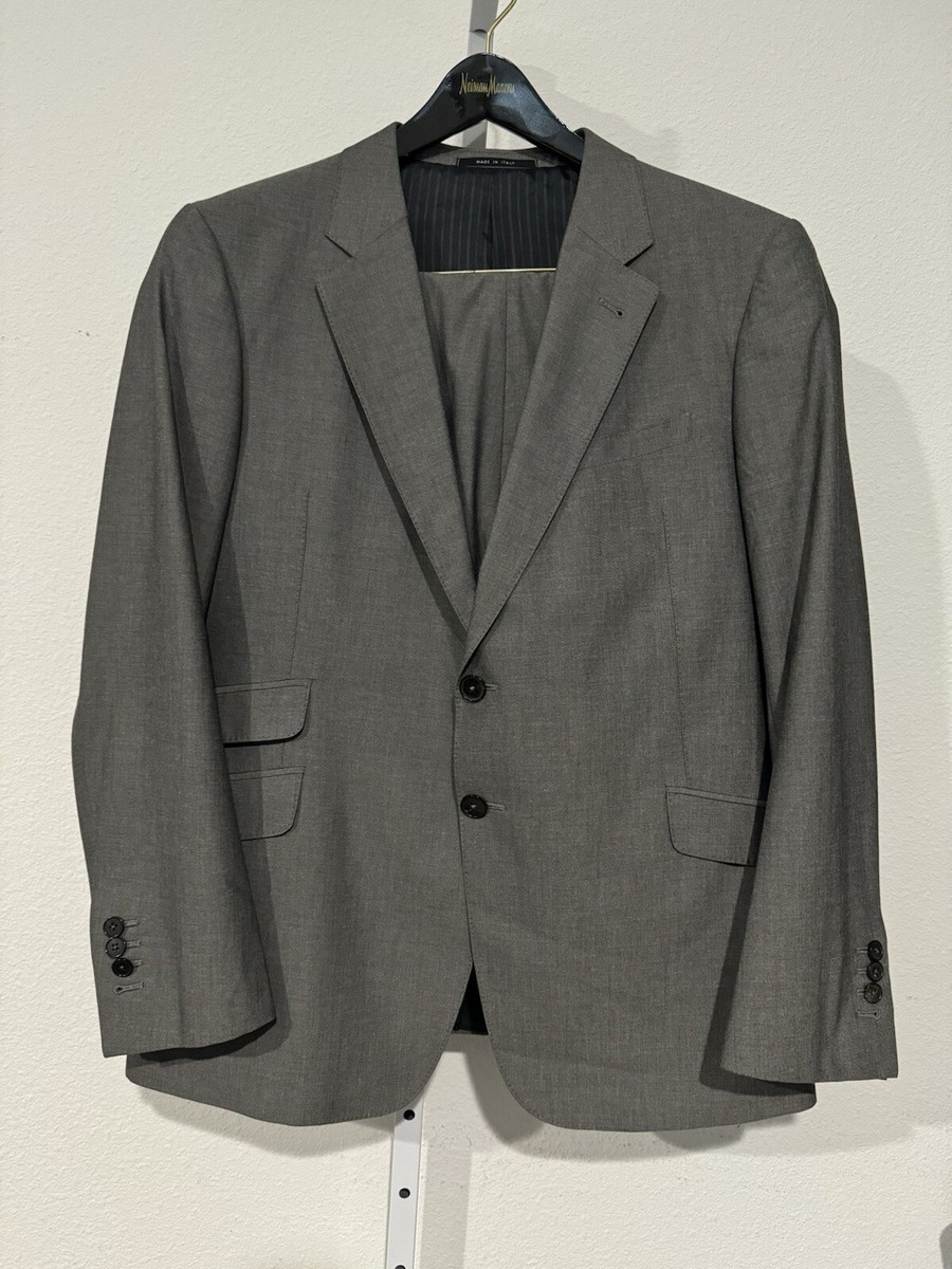 Armani Collezioni Su Misura Bespoke Mens Gray 2 Piece Suit Size