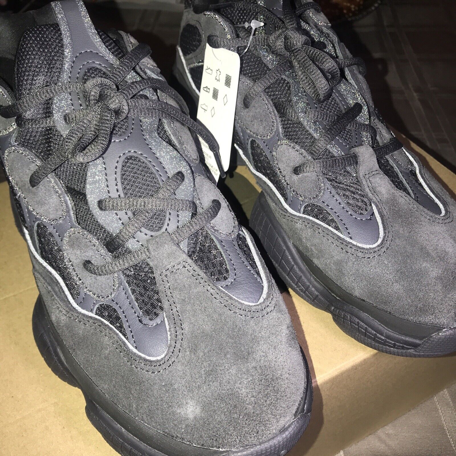 Adidas Yeezy 500 Utility Black Men’s Sz 10.5 F36640 Ortholite 100% ...