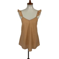 Anthropologie Doe And Rae Top Small Yellow Blouse Boho Chic Romantic Summer