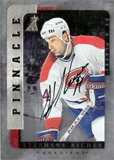 Stephane Richer autographed hockey card 1996 Pinnacle Be A Player #50 Silver