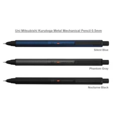 Kurutoga Metal Mechanical Pencil 0.5mm Blue/Gray/Black Uni Mitsubishi