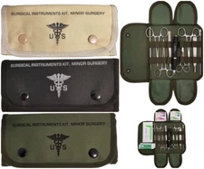 ELITE FIRST AID Surgical Kit STOCKED Field Medic Suture Trauma Survival 