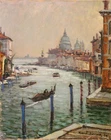 Mario Fumia (1931-2013) Alba on the Grand Canal, Venice, oil painting on canvas