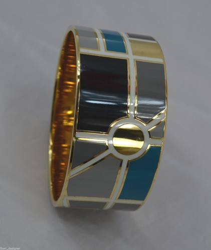 Kate Spade New York about town sold out statement geo idiom bangle bracelet Rare - Picture 4 of 7