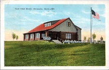 c1925 Escanaba, MI, Escanaba Country Club House, Ripon, WI, nice card