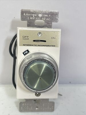 Vintage Intermatic Wall Timer With Dimmer Night Sentry Pre Owned