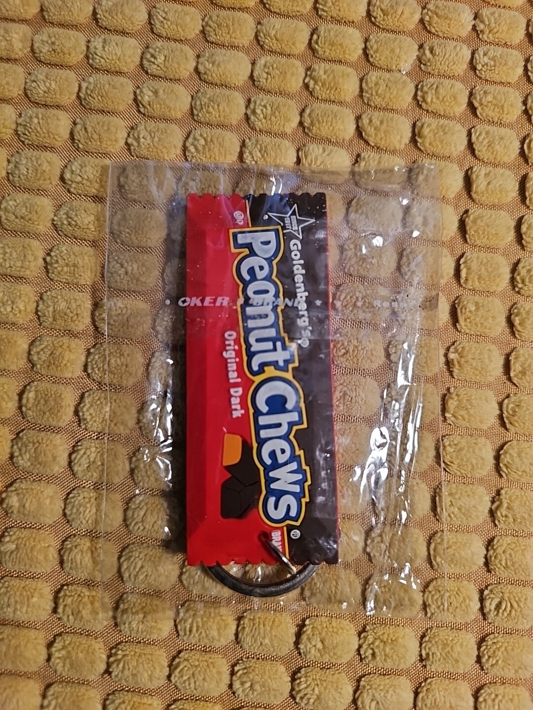 Peanut Chew Collectible Key Chain New In Wrapping By OKER Brand CIRCA 1992