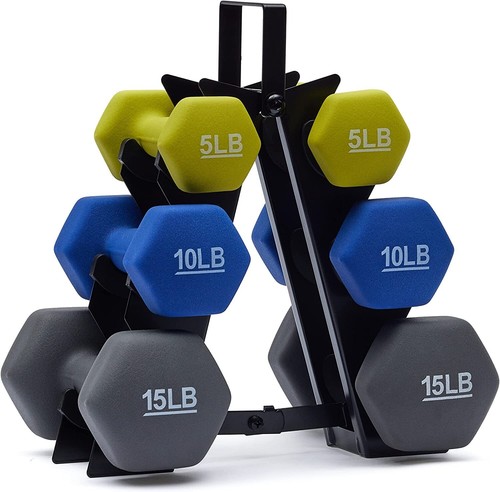 Juego de Mancuernas de Neopreno con Este 60 Libras para Ejercicios en Casa EE. UU. - Imagen 2 de 8