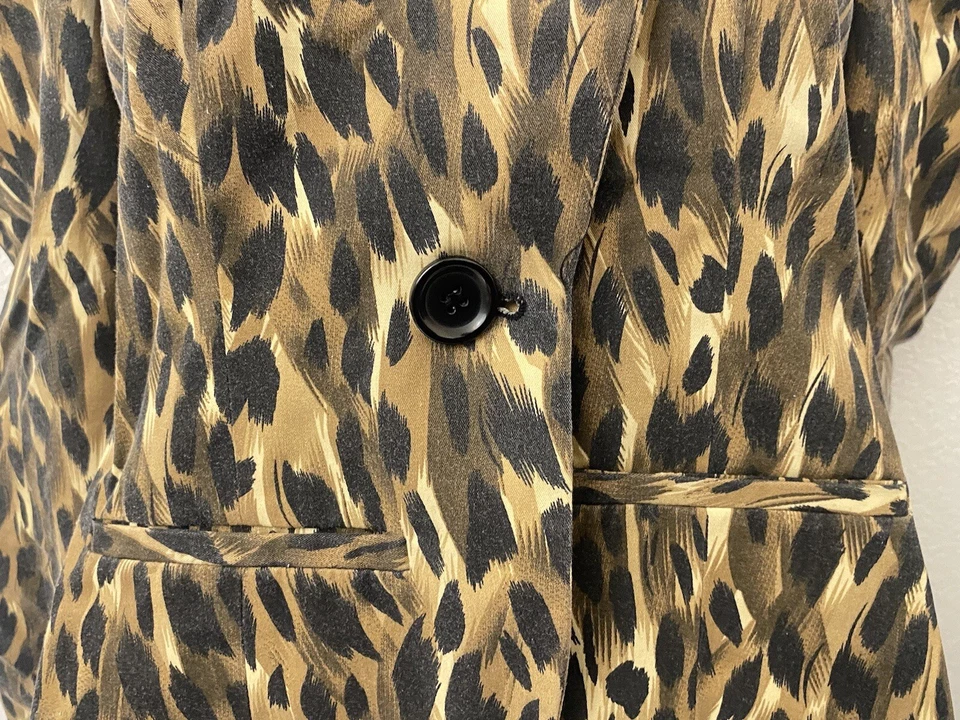 Chaqueta Blazer Kardashian Colección Leopardo Estampado Guepardo Para Mujer’s S Forrada Q Foto 2 de 4