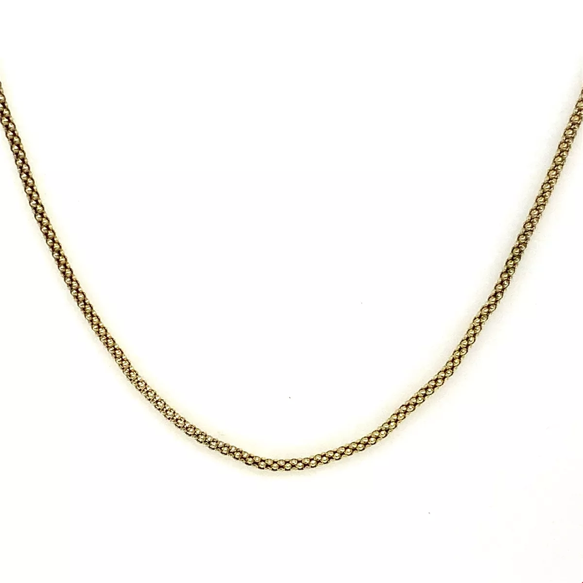 Vtg Signed 925 Danecraft Italian Vermeil Gold Plated Popcorn Chain