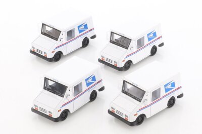 USPS LONG LIVE POSTAL MAIL DELIVERY VEHICLE 12 ASSORTED 1/72 DIECAST CARS