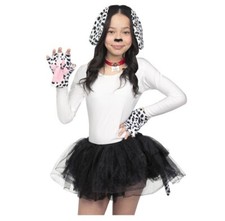 Dalmatian Set - 5 Pieces - White/Black - Costume Accessories - One Size