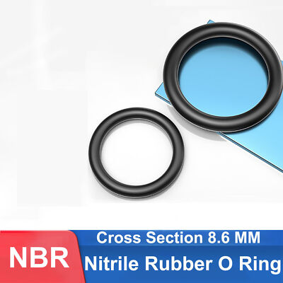 Section 37mm - 300mm OD Metric Nitrile (Nbr) Rubber O-rings 8.6mm Cross
