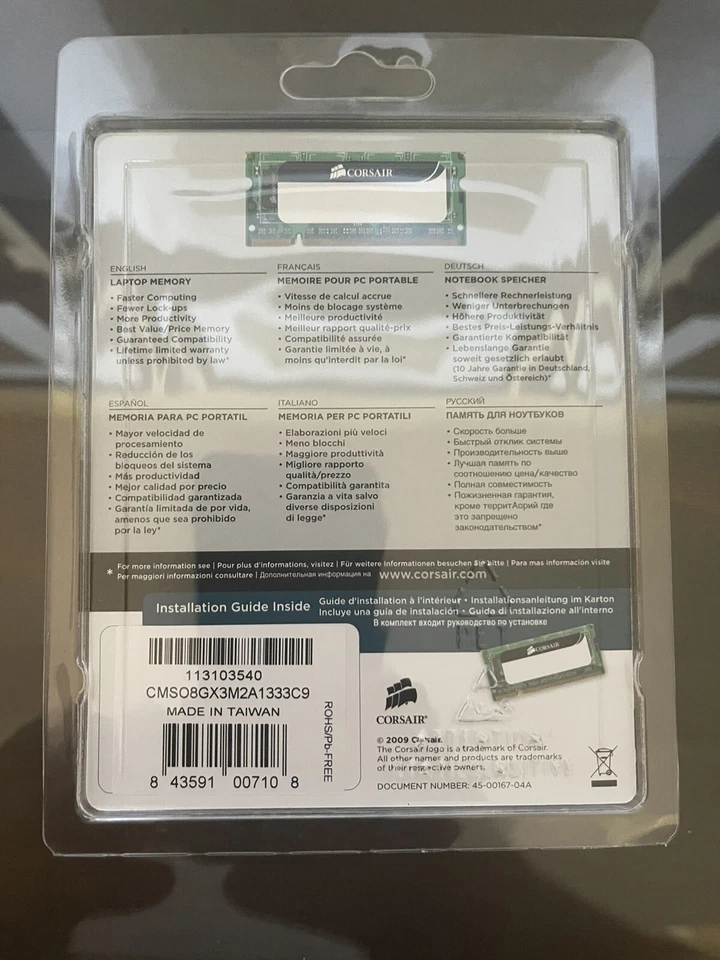 Brand New Corsair Laptop Memory 8 gb (2x4GB - DDR3 - 1333Mhz)  - Image 3 of 4