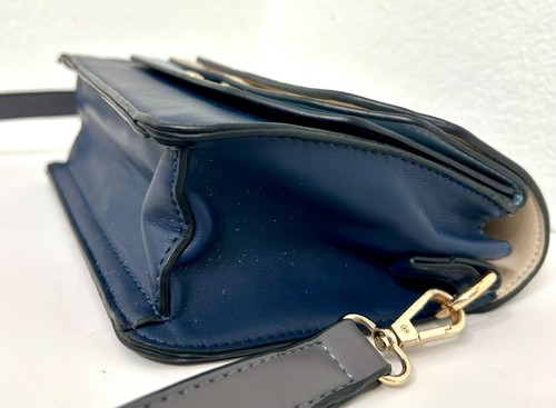 MELIE BIANCO Multi Flap Blue / Gray / Cream Small Crossbody Bag Purse Handbag - Picture 14 of 24