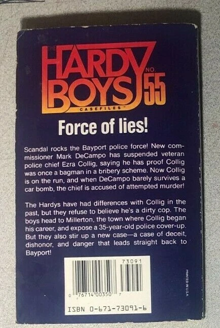 HARDY BOYS CASEFILES NO55 Beyond the Law от Franklin W Dixon (1991) Archway pb - Изображение 2 из 3