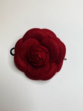 Camellia Flower Brooch Pin New Handmade Wine Red