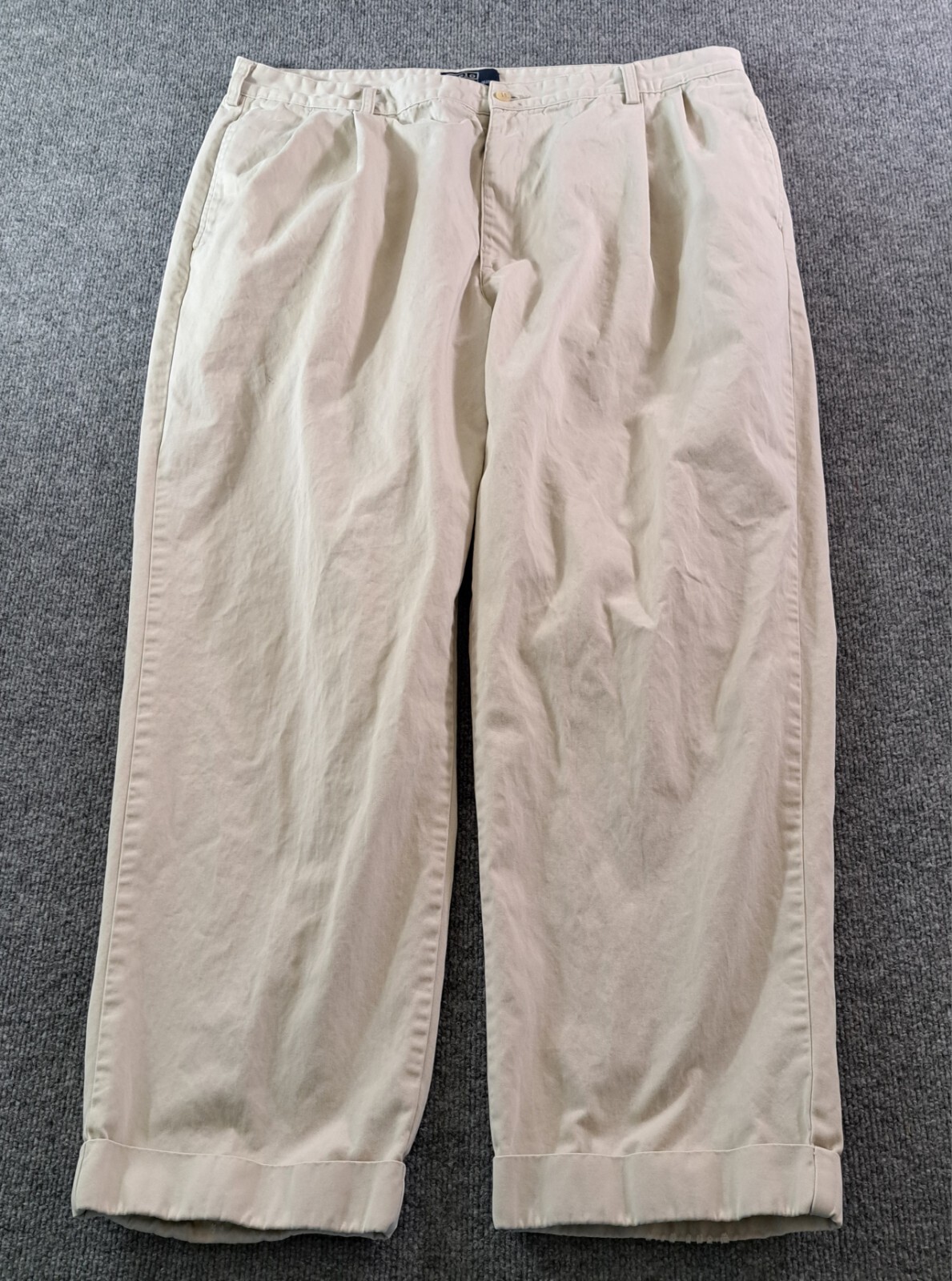 Vintage Polo Ralph Lauren Hammond Pants Mens 42x30 Actual 38x29 Pleated Cuffed