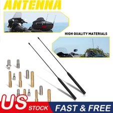 16" 2-pack Black Whip AM/FM/XM/CB Power Radio Antennas Mast for HARLEY-DAVIDSON