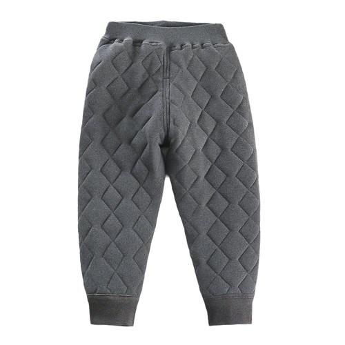 Kids Boys Girls Quilted Pants Straight-Leg Pants Straight Padded Long Trousers - Picture 6 of 28