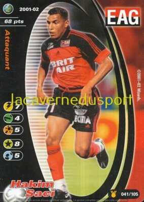 U41 HAKIM SACI # GUINGAMP EAG CARD WIZARDS FOOTBALL CHAMPIONS 2001 2002