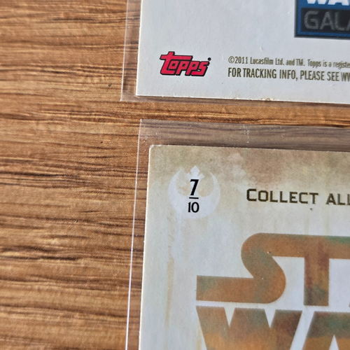 Tarjetas de arte en lámina 2011 Topps Star Wars Galaxy Series 6 Brian Rood # 2 7 8 + 10 C1 - Imagen 14 de 23
