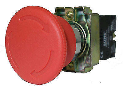 SUNS PBM22-ET-R-P6 22mm Emergency Stop Twist Release Red 40mm Mushroom 1NC