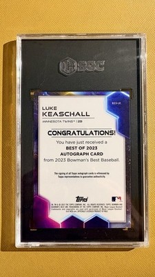 2023 Bowman's Best Gold Lava Refractor /75 Luke Keaschall Auto SGC