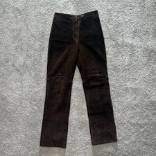 Vintage Maxima Wilson  s leather authentic brown straight leg pants retro
