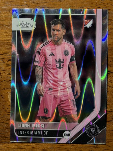 2026 Topps Chrome MLS Lionel Messi Inter Miami CF Soccer #10 Raywave Refractor