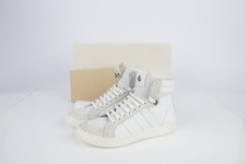Moncler White Leather High Top Sneakers 41 09A 2000100 07172 230mm 27340193