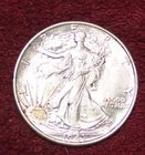 1943 Walking Liberty silver half dollar ungraded