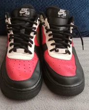 Men's Nike Air Force 1 CT7875-994 Black/Red/White SZ 10 (Used, Preowned)