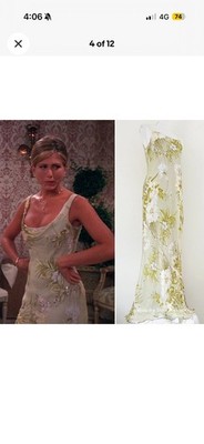 Rare Vintage Silk Dress Same Print ASO Rachel Green + Phoebe Buffay in Friends