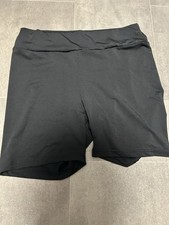 Shein Plain Black Exercise Shorts In Size Large