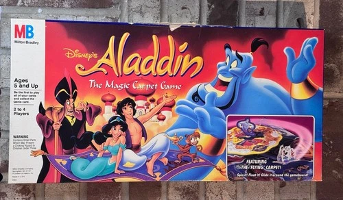 Vintage Disney’s Aladdin The Magic Carpet Board Game Milton Bradley (Complete)