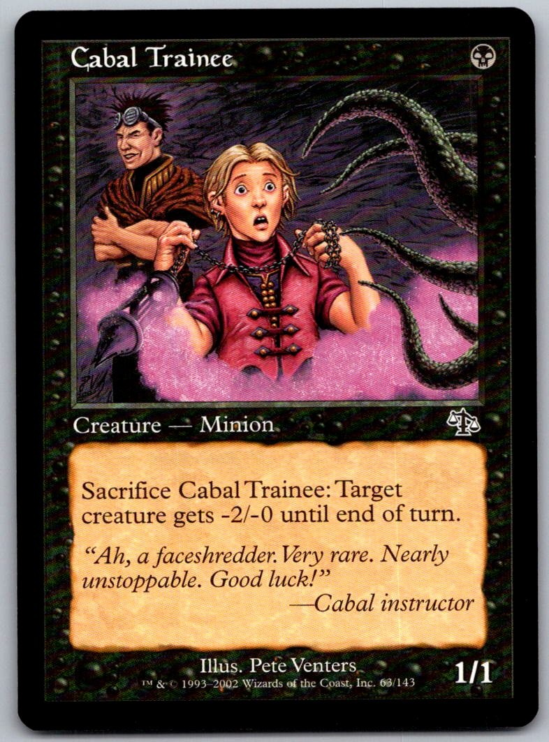 Cabal Trainee 63 Common Judgment Magic: The Gathering Lightly Played