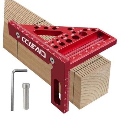 3D Multi-Angle Carpenter Square Scriber, 22.5-90 Degree Drawing Line Metric